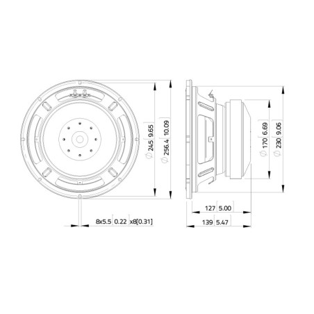 LAVOCE SSF102.50L 10" SUBWOOFER