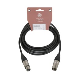 Onsei ON-C3030 Καλώδιο μικροφωνικό 3-pin XLR Αρσενικό - 3-pin XLR Θηλυκό 3m