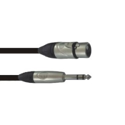 Onsei ON-I31710 Καλώδιο Σήματος 3-pin XLR Female σε 6.3 Jack Stereo 1m