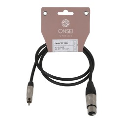 Onsei ON-C31210 Καλώδιο σήματος 3-pin XLR Θηλυκό - RCA Male 1m