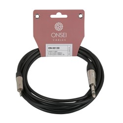 Onsei ON-I8130 Καλώδιο σήματος 6,3mm Jack Stereo - 3,5mm mini Jack Stereo 3m