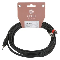 Onsei ON-Y2130 Καλώδιο σήματος 2 x RCA Αρσενικό - 3,5mm mini Jack Stereo 3m