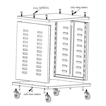 Standsteel ST-RK0816 Rack Case 8U Με 16 Βίδες